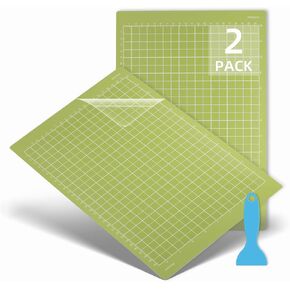 Srunffe StrongGrip Cutting Mat for Cricut Joy Xtra Smart, 12 x 8.5 Inches Craft Paper Cutting Mat Use with chipboard and leather,Felt,Leather,Chipboard,Thick cardstock, 2 Pack