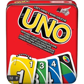 UNO Card Game Coloradd for Colorblind & Color Sighted Players, Travel Game in Storage Tin for 2-10 Players