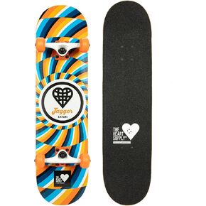Pro Complete Skateboard 31.5" x 8.25" Jagger Eaton 7-Ply Maple Blend Construction Full concave, 53mm Wheels, Max Weight 220lbs