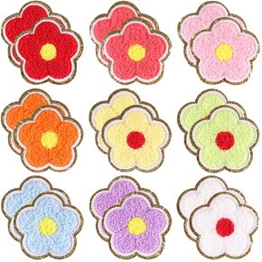 Christmas Santa Snowflake Bell Candy Cane Iron on Patches Gold Glitter Rim Chenille Embroidery Sew on Stickers Applique for DIY Crafts T Shirt Clothing Jackets Backpacks Jeans Accessories C