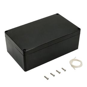 LeMotech Project Box ABS Plastic Junction Box IP65 Waterproof Electrical Boxes Universal Enclosure Black 6.2X 3.5X 2.4 inch (158x90x60mm)（Pack of 1）