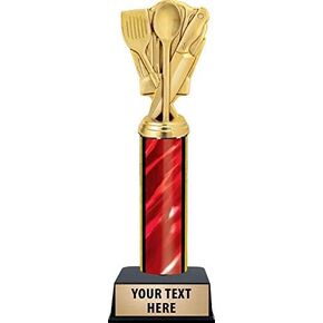 11" Personalized Cooking Contest Trophies, Chef Hat Cook Off Trophy Awards Prime