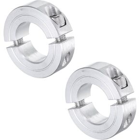 uxcell 2pcs Double Split Clamp-On Shaft Collar for 7/8" Shaft, Two-Piece Clamping Collar, 1-5/8" OD, 1/2" Thickness, Aluminum Alloy Set Screw Split Collar Clamp