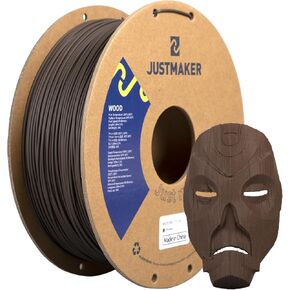 PLA Wood 3D Printer Filament, Upgrade Cardboard Spool, Print with Most 3D Printers, Dimensional Accuracy +/-0.03mm, 1.75mm, 1kg, Brown