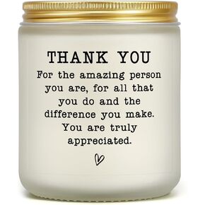 Thank You Gifts for Coworkers, Appreciation Gifts for Teacher Principal Hostess, Thank You Candle for Employee Staff Friend Women Men, Thanksgiving Christmas Gifts, Lavender Scented Candle