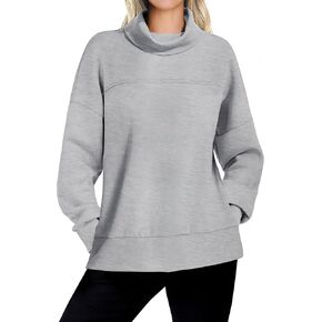 Bloggerlove Womens Oversized Turtleneck Sweatshirts Long Sleeve Pullover Hoodies Tops Fall Trendy Sweater 2024 Outfits