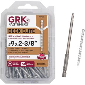 GRK 10923 AnglePro Hidden Deck Fastener #9 x 2-3/8 100CT