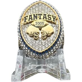 2005-2021 Massive Fantasy Football Championship Trophy Ring | Gold Silver Tone Plated Award 2006, 2007, 2008, 2009, 2010, 2011, 2012, 2013, 2014, 2015, 2016, 2017, 2018, 2019, 2020,