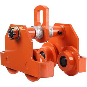 4400LBS/2 Ton Manual Trolley, Push Beam Trolley, I-beam Flange Dual Wheels Width 3.5 Inch - 8 Inch, Heavy Duty Manual Roller Trolley for Electric Hoist