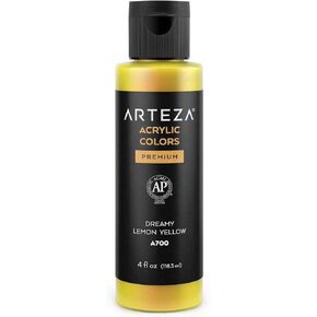 ARTEZA Iridescent Acrylic Paint, A709 Fancy Black, 118 ml Bottle, Chameleon Colors, High-Viscosity Shimmer Paint, Water-Based, Blendable, for Canvas, Wood, Rocks, Fabrics and More