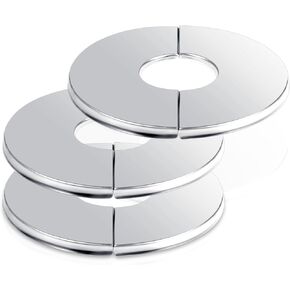 3 Pcs Escutcheon Plate Plumbing Cover Plates Wall Split Flange Stainless Steel Round Pipe Flange Faucet Flange Toilet Flange Escutcheon Ring Flange for 1 Inch Diameter Pipe