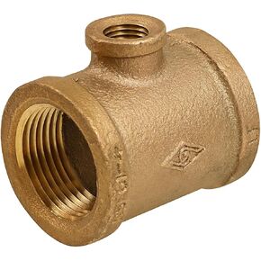 3/4'' x 1/4''-Inch Brass Reducing Tee Two Size with Female Threaded Connections Ends, Brass Construction, Higher Corrosion Resistance Economical & Easy to Install