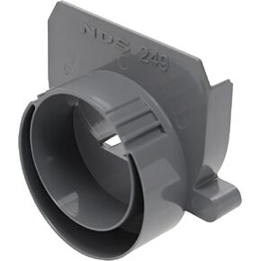 NDS 249 Spee-D Channel Drain Offset End Outlet, Connects NDS Spee-D Channel Drain to 3 in. Drain Pipe and 4 in. Drain Fittings, Adjustable, Gray
