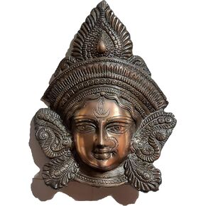 PARIJAT HANDICRAFT Goddess Durga Metal Wall Hanging Size 22.5 cm x 6.25 cm x 27.5 cm (Antique)