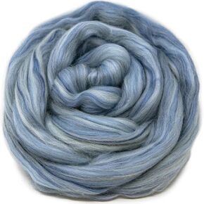 Spinning Fiber Felting Wool Super Soft Merino Bamboo Combed Top Roving for Hand Spinning, Needle Felting, Wet Felting, Soap Making and Dryer Balls. Pure Natural White in Kuwait