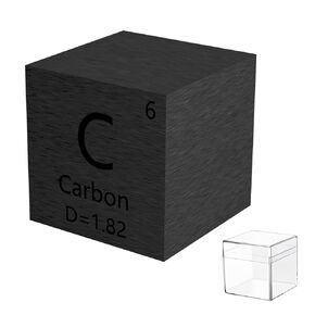 Carbon Element Cube 0.39"Density Metal Cube 10MM Up to 99.9% Purity for Students Teacher Science Lover Collection &DIY(C 0.39 inch)