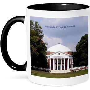 3dRose mug_55349_4 "University of Virginia, Rotunda" Two Tone Black Mug, 11 oz, Multicolor