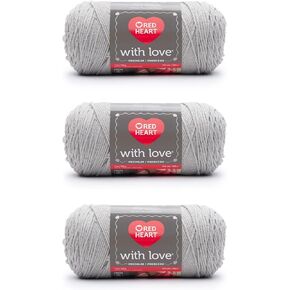Red Heart with Love Sweet Pink Yarn - 3 Pack of 198g/7oz - Acrylic - 4 Medium (Worsted) - 370 Yards - Knitting/Crochet