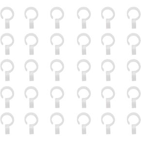30 Pieces Windproof Hook Hanger Buckle Hook Clips Plastic Cloth Hanger Buckles Clothes Hanger Hooks Windproof Clothes Hanger Clip Buckle, White Utility Hooks Industrial Hooks (for 25-29mm Round Tube)