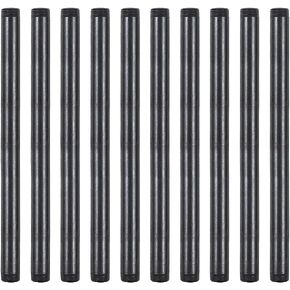 10 Pack 3/4 Inches x 14 Inches Black Malleable Steel Nipples Fitting, DIY Steampunk Industrial Vintage Style.