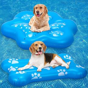 2 Pcs Inflatable Pool Float for Dogs and Puppies Inflatable Pet Float Large Dog Pool Floats Pet Dog Floating Mat Oxford Cloth Pool Rafts for Adult Dogs Puppies Cat, Dog Swimming Pool Float