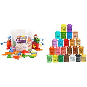 Colorations - BUILDME Creative Creatures Dough Builders (Includes 260 pieces) - Dough & Molding Clay Accessories for Kids - Screen-Free Play Time - Builds Animals & Characters