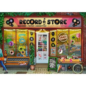 Ravensburger Vintage Vinyl 1000 Piece Jigsaw Puzzle for Adults - 17307 - Every Piece is Unique, Softclick Technology Means Pieces Fit Together Perfectly, 27 x 20