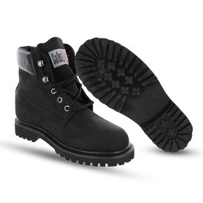 Women’s Work Boots | Waterproof Leather Work Boots for Women | Oil & Slip-Resistant Soft Toe Boots for Women | Premium Nubuck Leather | Lightweight and Comfortable | Black Leather - 6M