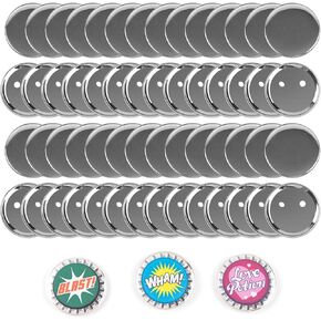 HTVRONT Button Maker Machine 58mm - No Need to Install, Pin Maker Machine with 110pcs Button Making Supplies&Circle Cutter, Upgrade Button Badge Press Machine - DIY Personal Button Badge