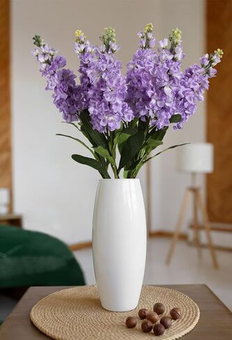 IPOPU Artificial Flowers Snapdragon Silk Flowers, 6PCS Antirrhinum Purple Delphinium Fake Flowers 31.50'' Long Stem Larkspur Faux Flowers for Wedding Table Centerpieces Vase Home Party Decor (Purple) in Kuwait