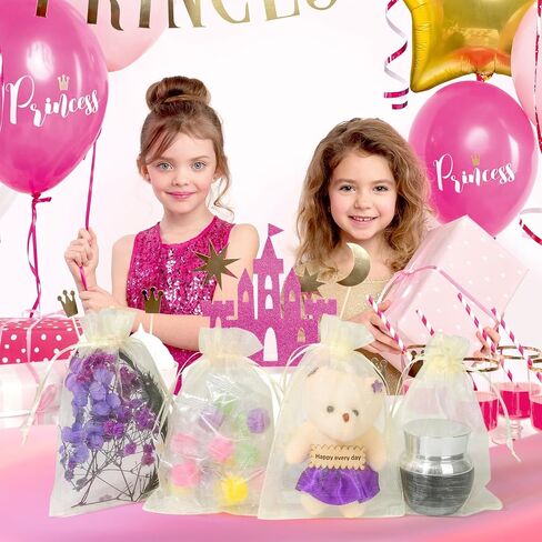100 قطعة من الأورجانزا من WenTao أكياس هدايا من الأورجانزا 10.16 سم × 12.79 سم، حقائب هدايا حفلات الزفاف الوردية مع رباط، حقيبة مجوهرات فاخرة ملفوفة على شكل كيس كيس ... in Kuwait