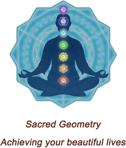 Peaceful Rain&Joyful Wind Sacred Geometry Wood Wall Art Set - Metatron Cube, Sri Yantra, Merkaba, Torus, Flower of Life - Wooden Crystal Grid Board, Pagan Decor in Saudi Arabia