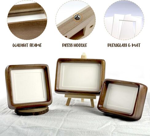 4x4 Natural Walnut Wood Picture for Polaroid Picture Frame,Baby Sonogram Ultrasound Picture Frame,Mini Canvas Frame,for Wall and Tabletop,Gifts for birthdays, wedding anniversaries in Saudi Arabia