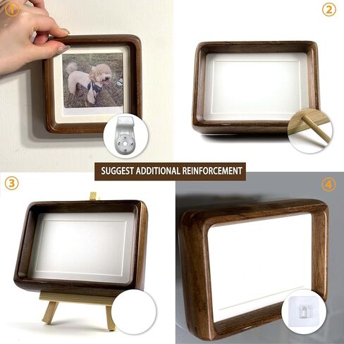 4x4 Natural Walnut Wood Picture for Polaroid Picture Frame,Baby Sonogram Ultrasound Picture Frame,Mini Canvas Frame,for Wall and Tabletop,Gifts for birthdays, wedding anniversaries in Saudi Arabia