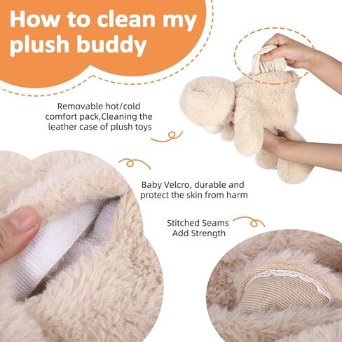 حيوان محشو على شكل فيل قابل للاستخدام في الميكروويف من إيكاسا مع خاصية إطلاق الروائح العلاجية برائحة اللافندر - ألعاب قطيفة للتدفئة مقاس 30.48 سم، مجموعة علاجية دافئة ودافئة ودافئة للحيوانات المعطرة (الفيل) in Kuwait