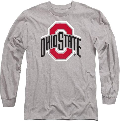 The Ohio State University Official Distressed Primary Logo Unisex Adult Long-Sleeve T Shirt in Saudi Arabia