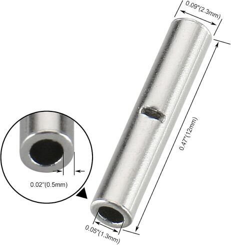 Baomain BN0.75 طرف موصلات مؤخرة غير معزولة لحزمة سلكية 22-18 A.W.G 0.5-1mm² مكونة من 100 in Saudi Arabia