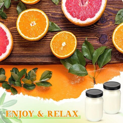 MTLEE 4 Pack 12 oz Mason Jar Candle Soy Candles with Essential Oils Scented Soy Wax Candles for Home Valentine Wedding Birthday Gift Farmhouse Collection Baby Shower Party(Vanilla) in Saudi Arabia