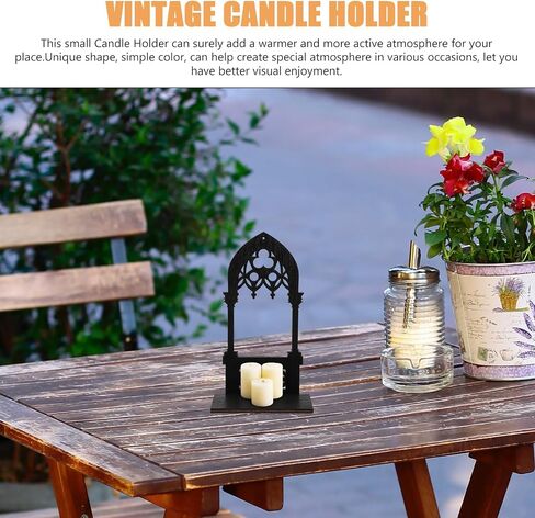 Garneck Wall Mount Candle Holder - Tealight Candlestick Gothic Church Dome Candelabra - Christian Orthodox Wooden Religions Candle Holder - Prayer Penance Candle Tray Hanger in Saudi Arabia