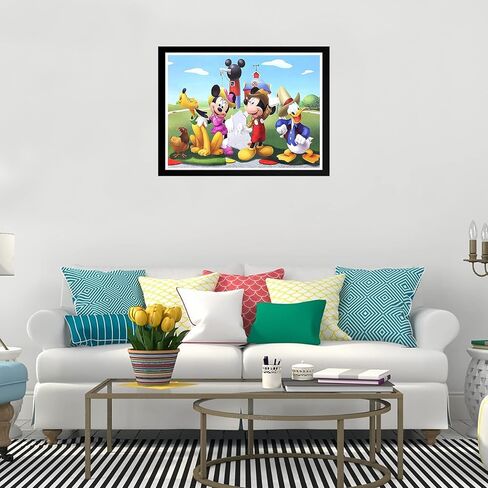 Palodio diy الماوس الماس اللوحة مجموعات للبالغين والأطفال، 14 × 14 بوصة اللوحة عبر غرزة الحفر الكامل حجر الراين الكريستال التطريز صور الفنون الحرفية لديكور جدار المنزل هدية in Kuwait