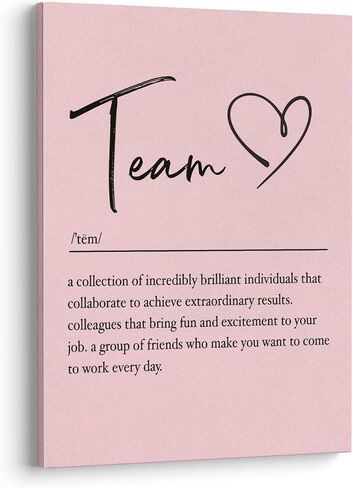 XWELLDAN Team Definition Poster Teamwork Wall Art for Office Decor, Office Artwork Wall Decor, Office Wall Decor, 11x14, Framed in Saudi Arabia