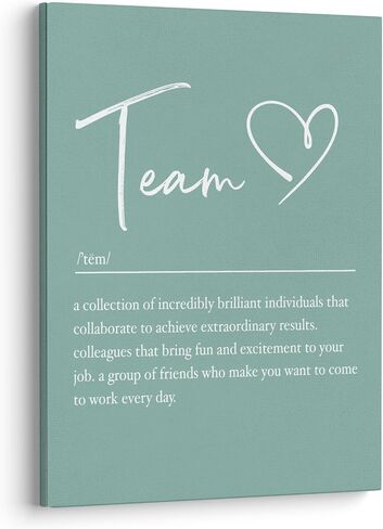 XWELLDAN Team Definition Poster Teamwork Wall Art for Office Decor, Office Artwork Wall Decor, Office Wall Decor, 11x14, Framed in Saudi Arabia