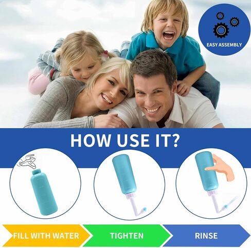 Peri Bottle for Postpartum Care, 500ml Upside Down Peri Bottle,Portable Travel Bidet for Baby, Women or Bedridden Patient (blue) in Saudi Arabia