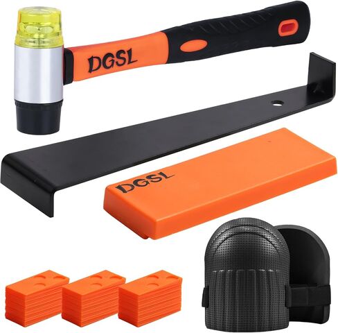 Laminate Flooring Tools, Vinyl Flooring Tools with 30-Piece Spacers and Double-Faced Mallet, Heavy Duty Pull Bar, Tapping Block in Saudi Arabia