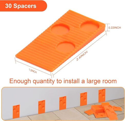 Laminate Flooring Tools, Vinyl Flooring Tools with 30-Piece Spacers and Double-Faced Mallet, Heavy Duty Pull Bar, Tapping Block in Saudi Arabia