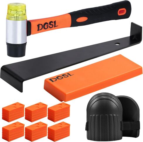 Laminate Flooring Tools, Vinyl Flooring Tools with 30-Piece Spacers and Double-Faced Mallet, Heavy Duty Pull Bar, Tapping Block in Saudi Arabia