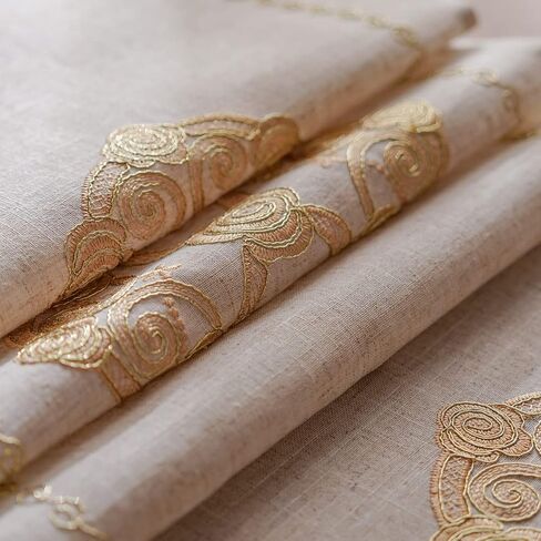 ARTABLE Lace Table Runner Macrame Vintage Flower Dresser Scarf with Exquisite Embroidery Table Runners for Kitchen Home Wedding Party Dining Decoration (12 x 120 Inch, Beige) in Kuwait