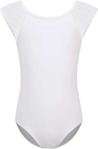 HIPPOSEUS Ballet Leotards for Girls Toddler Mesh Cap Sleeve Dance Leotard Gymnastics Outfits with Hollow Back,XM02 in Saudi Arabia