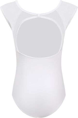 HIPPOSEUS Ballet Leotards for Girls Toddler Mesh Cap Sleeve Dance Leotard Gymnastics Outfits with Hollow Back,XM02 in Saudi Arabia