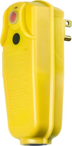 Tower Manufacturing 30434009 Auto-Reset 15 AMP Right Angle GFCI Plug, Black in Saudi Arabia